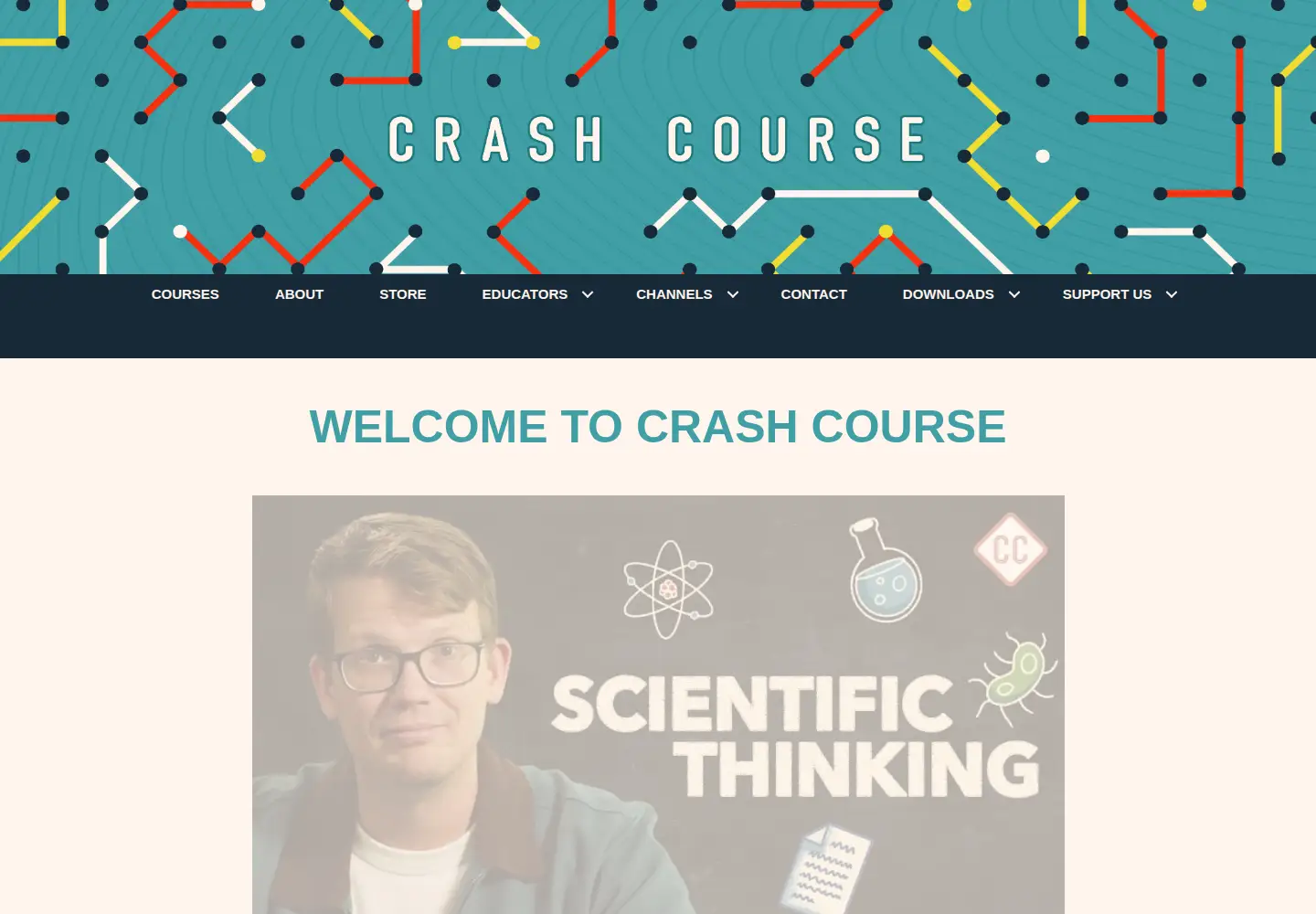 Screenshot of thecrashcourse.com