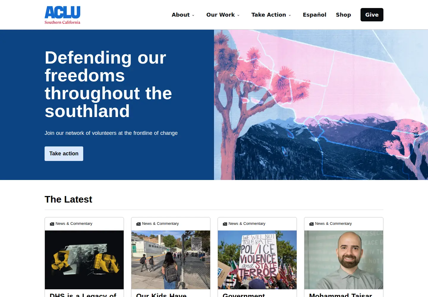 Screenshot of aclusocal.org