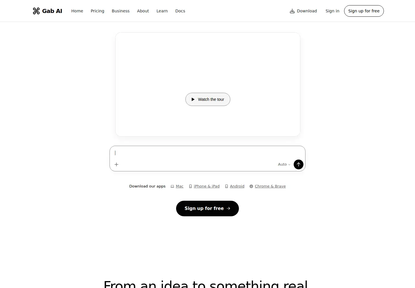 Screenshot of gab.ai