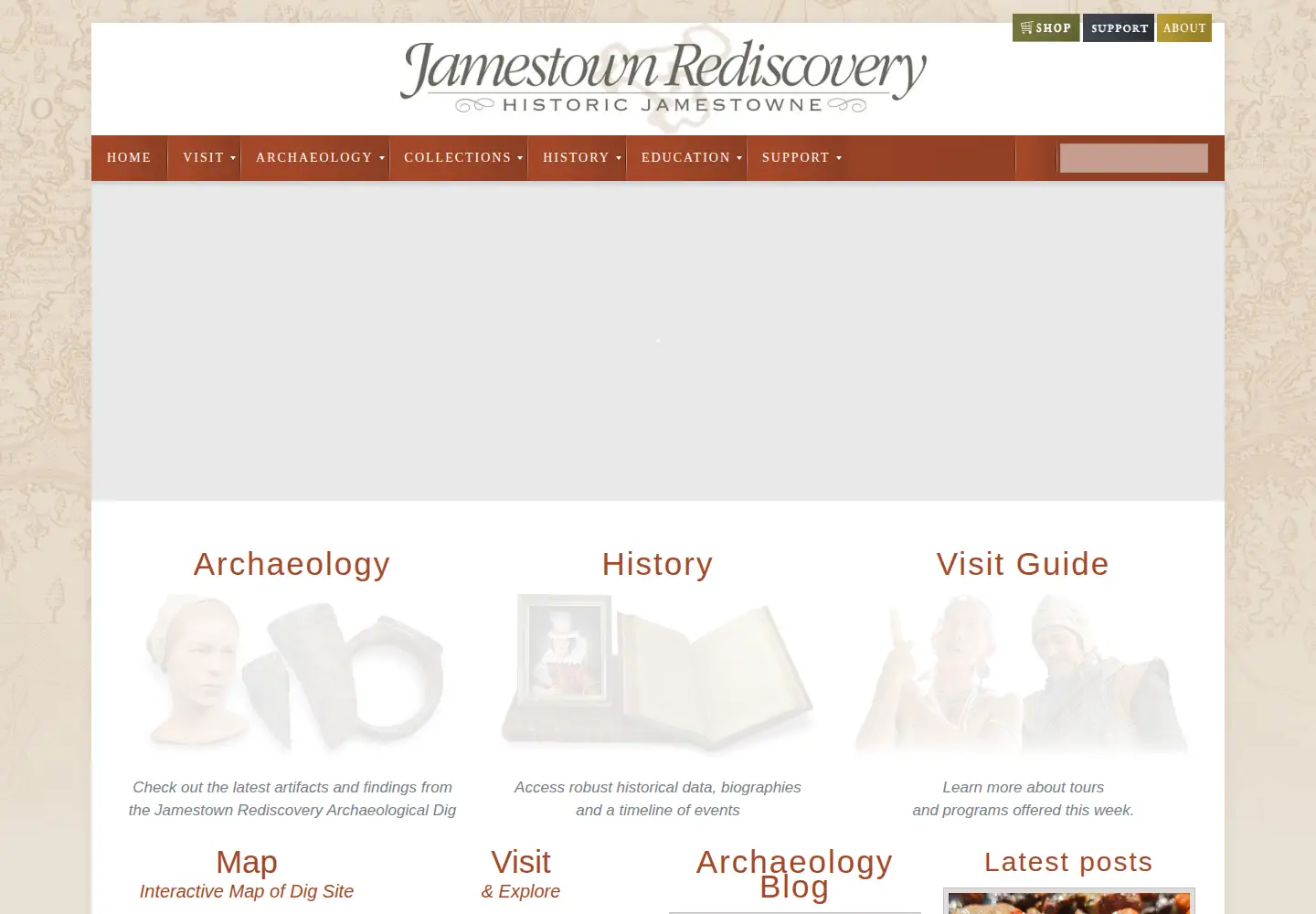 Screenshot of historicjamestowne.org