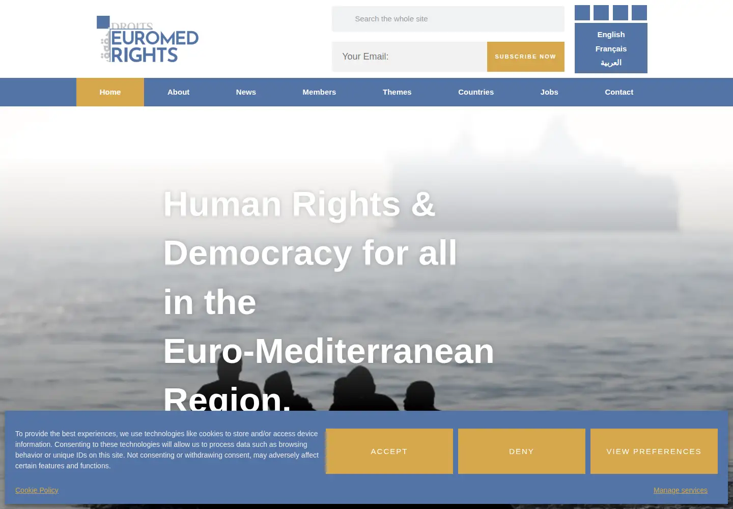 Screenshot of euromedrights.org