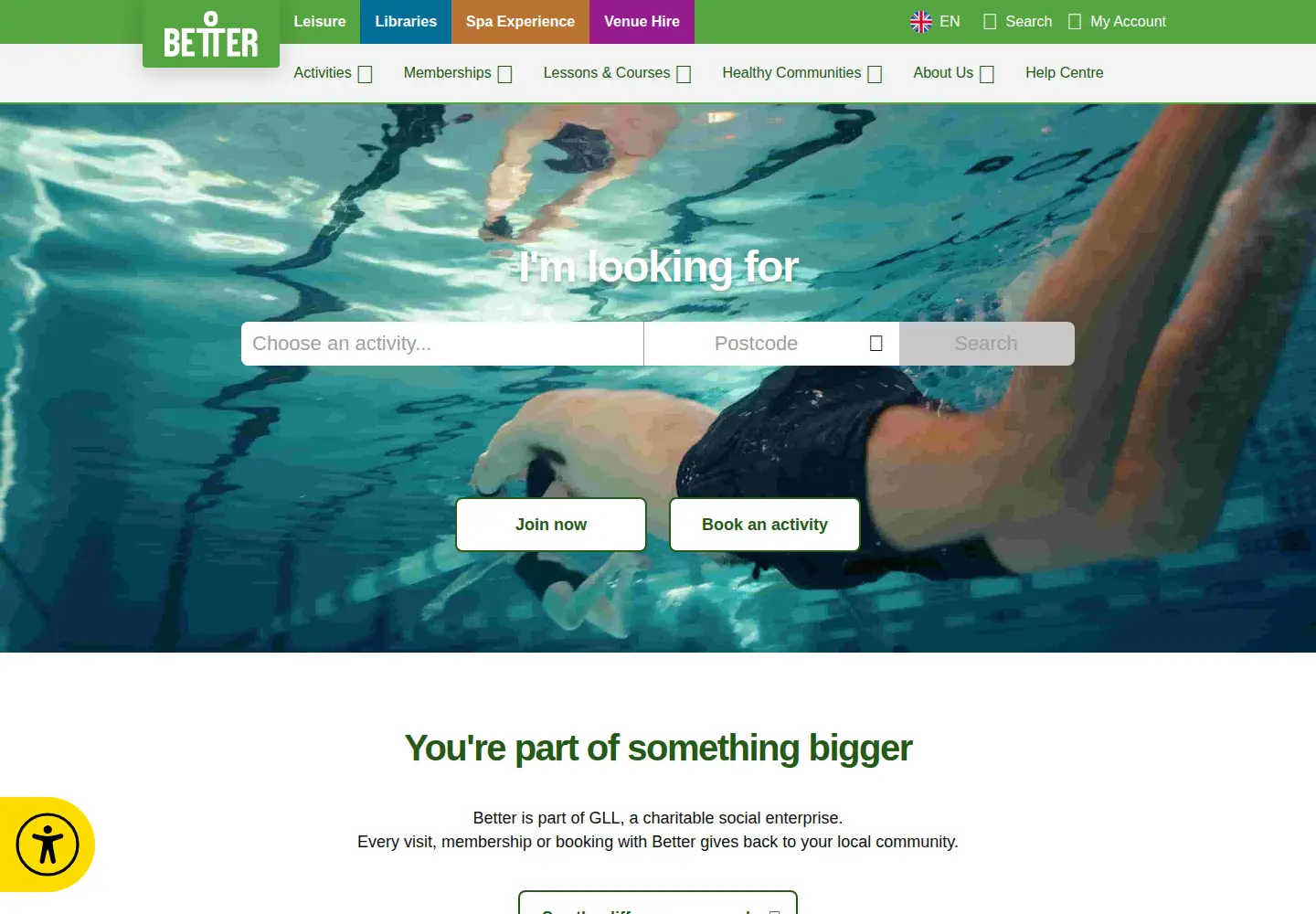 Screenshot of better.org.uk