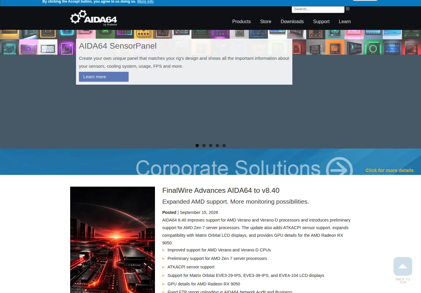 Screenshot of aida64.com