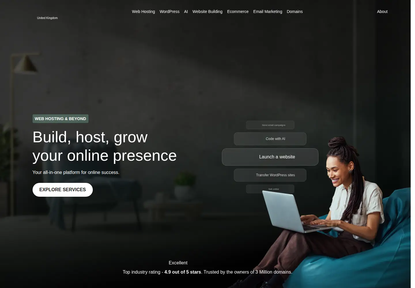 Screenshot of siteground.co.uk