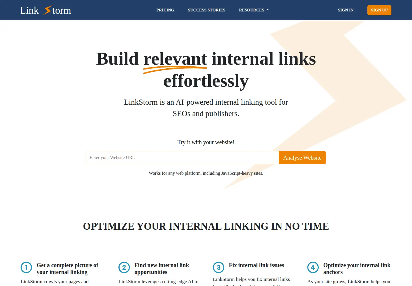 Screenshot of linkstorm.io