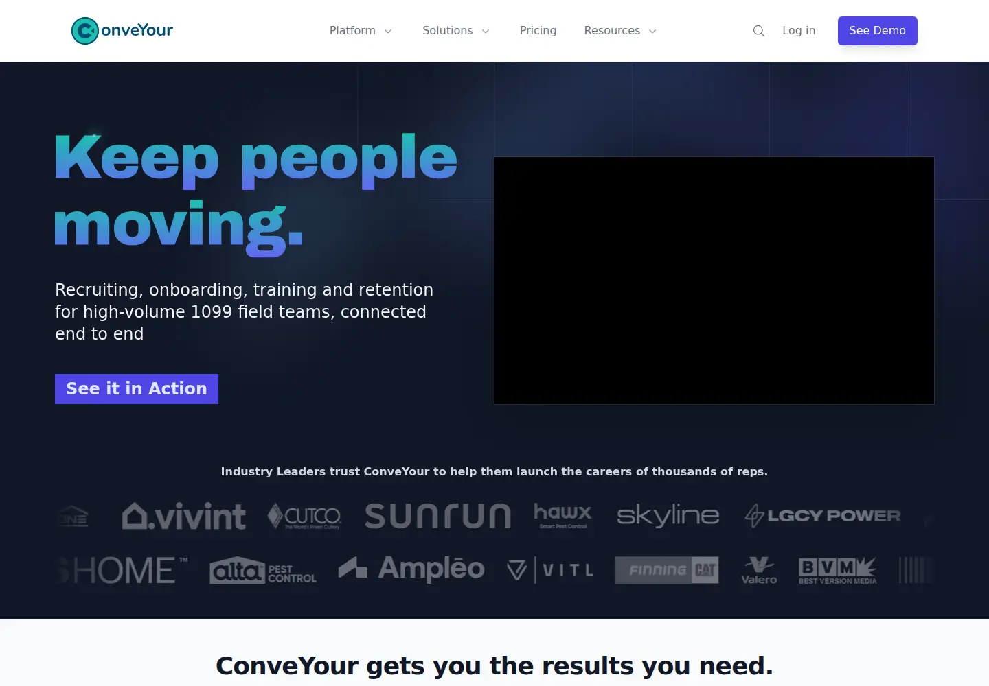 Screenshot of conveyour.com