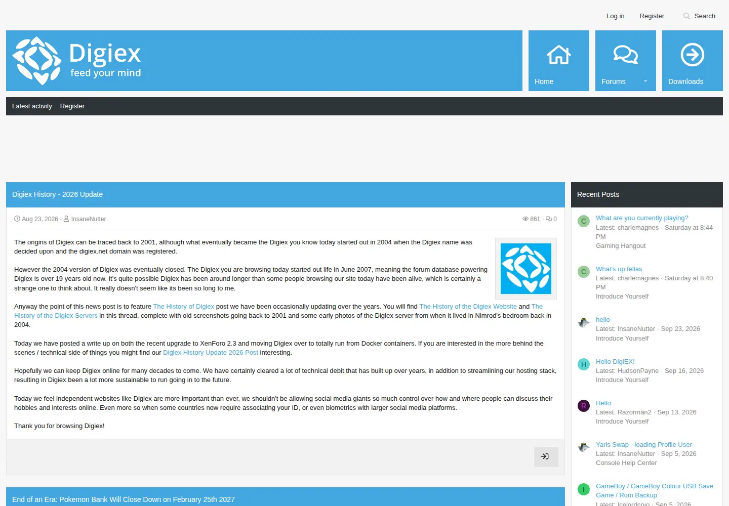 Screenshot of digiex.net