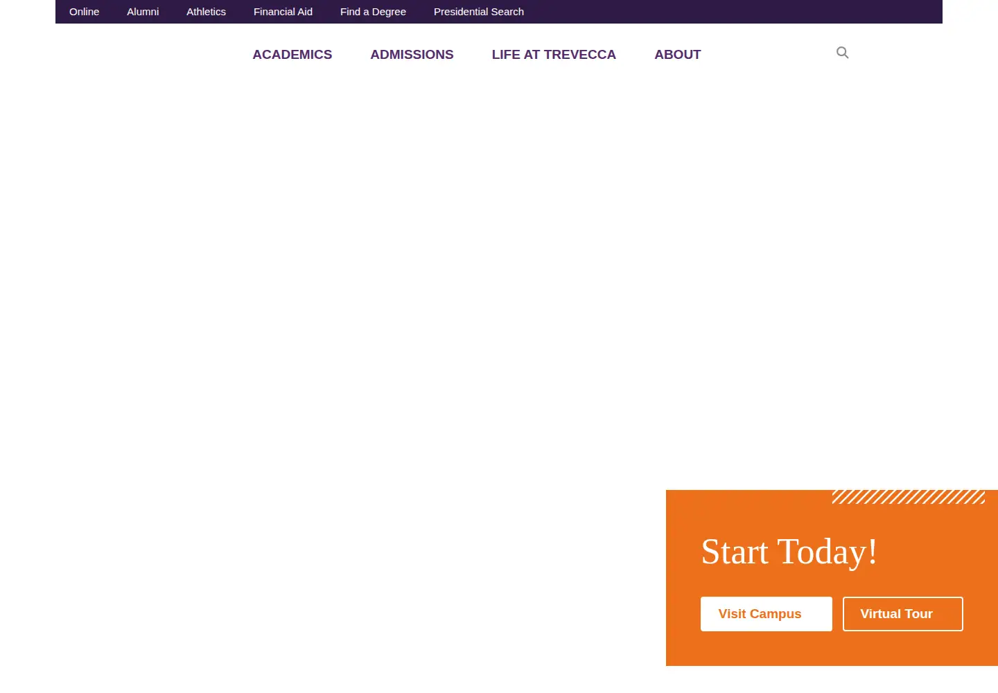 Screenshot of trevecca.edu