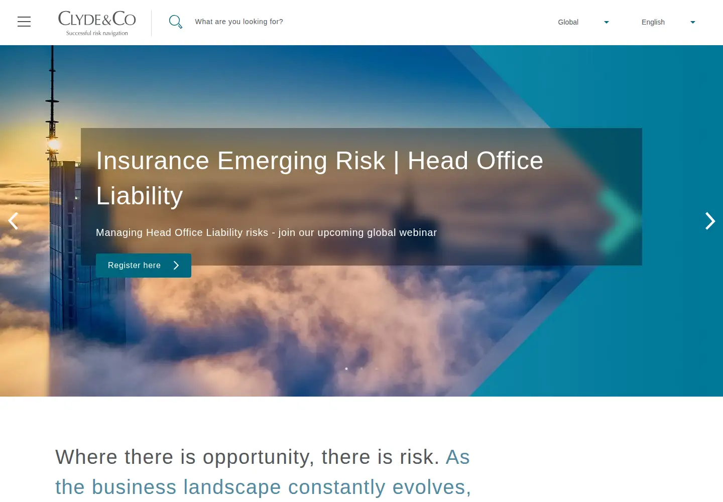 Screenshot of clydeco.com
