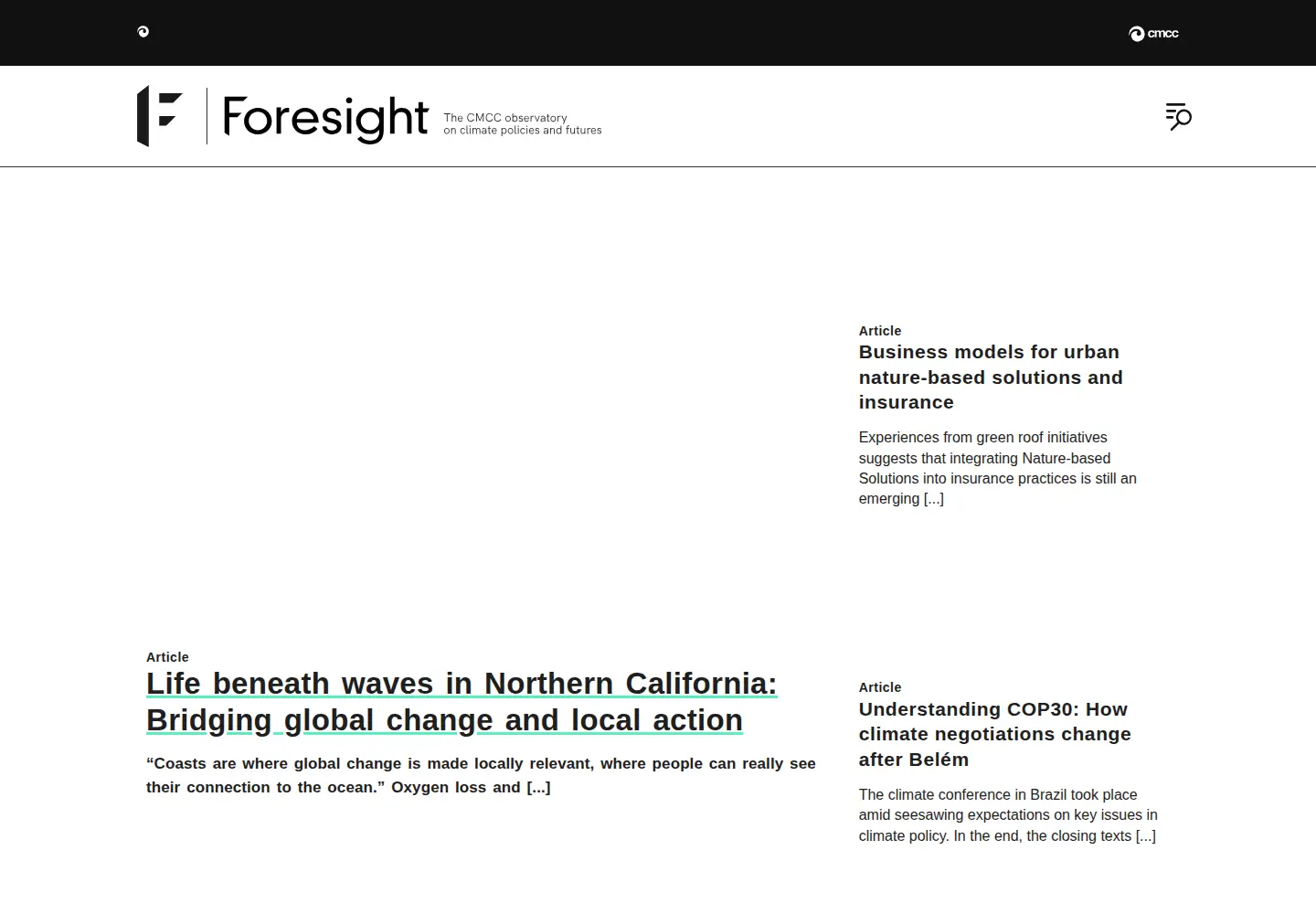 Screenshot of climateforesight.eu