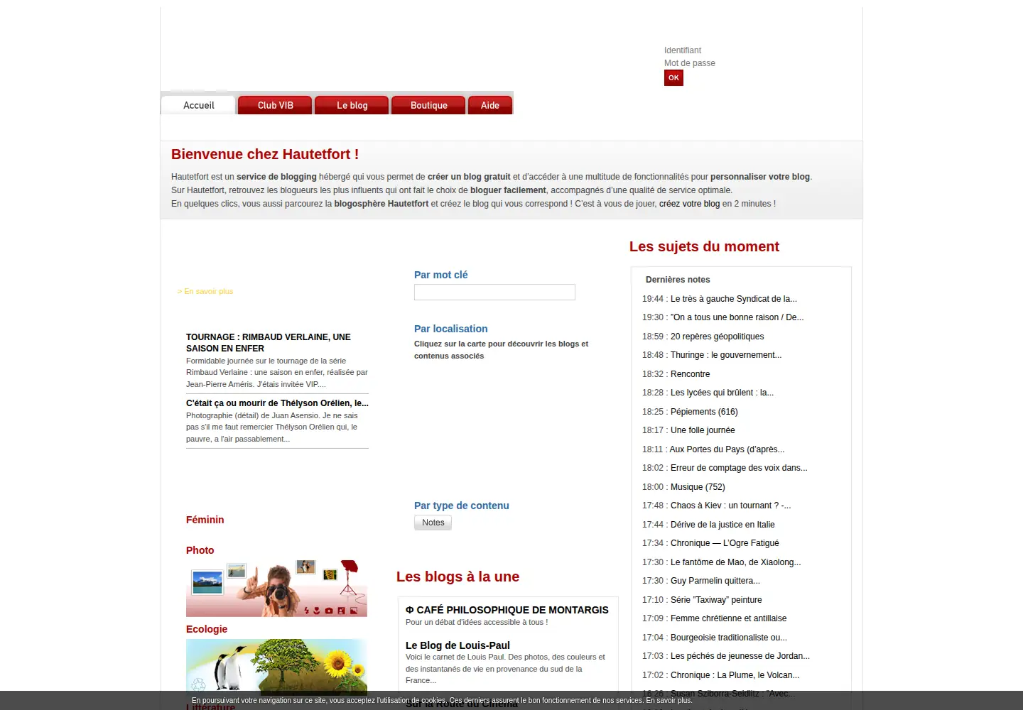 Screenshot of hautetfort.com