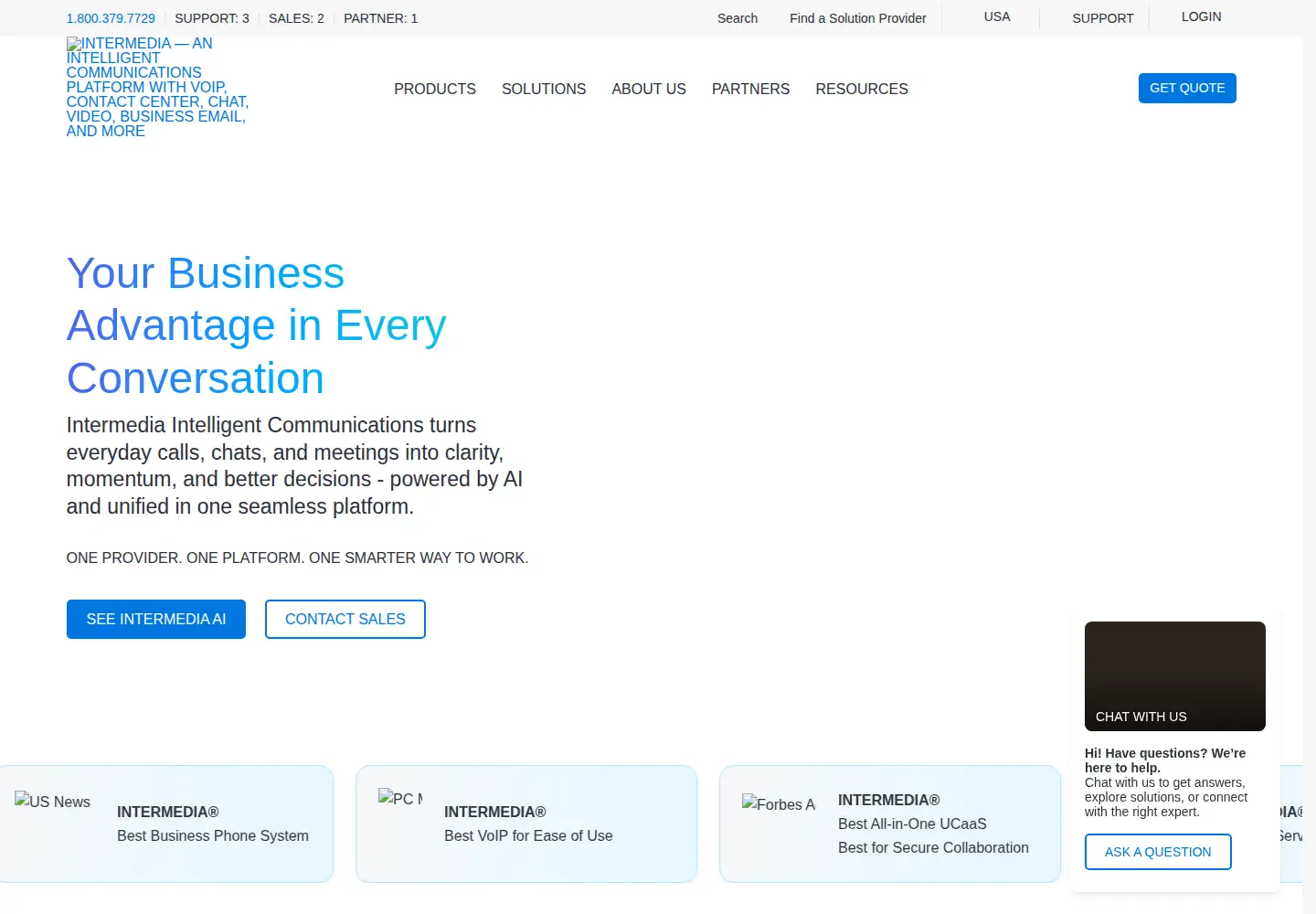 Screenshot of intermedia.net