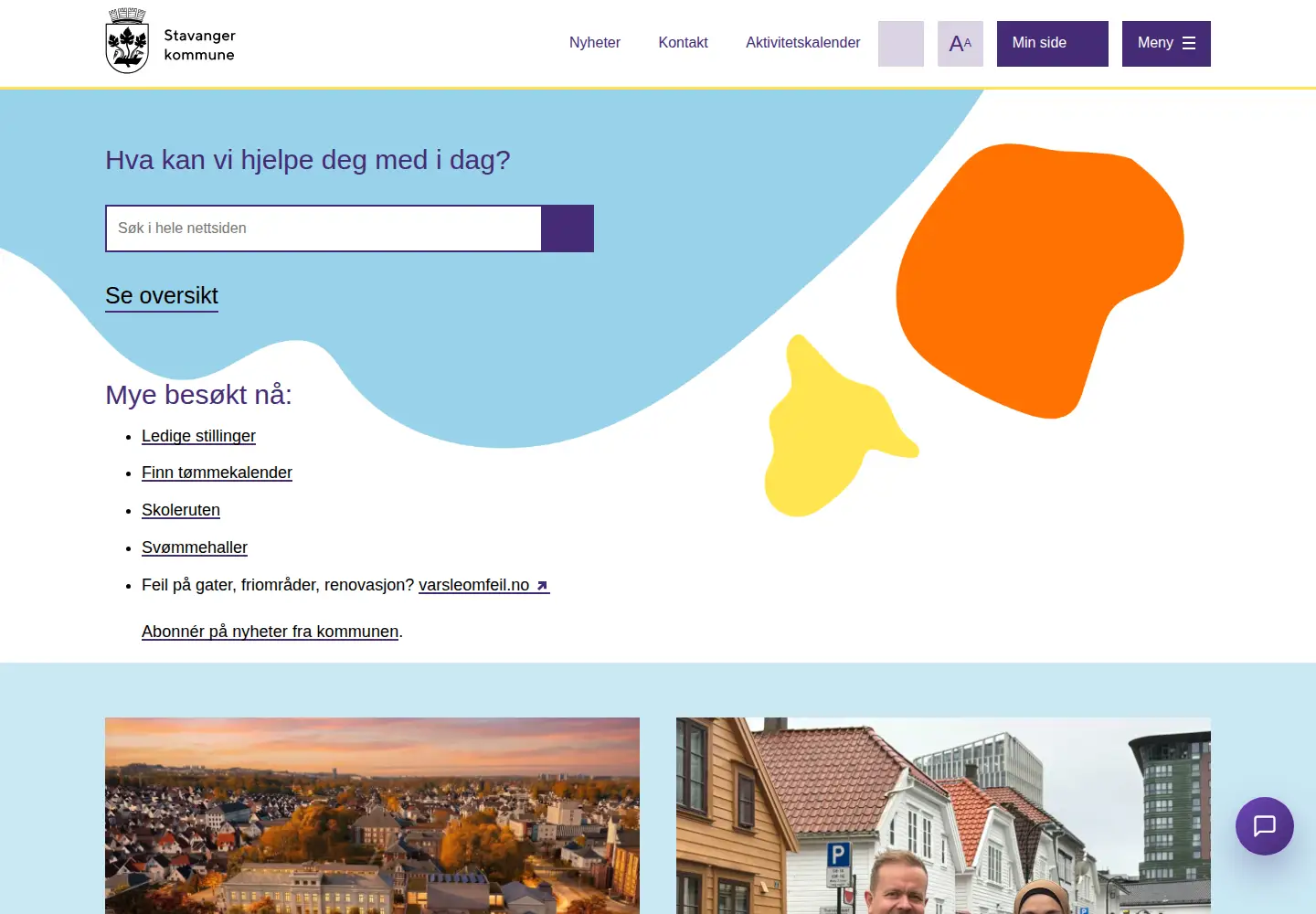 Screenshot of stavanger.kommune.no