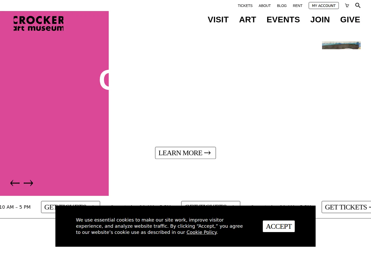 Screenshot of crockerart.org