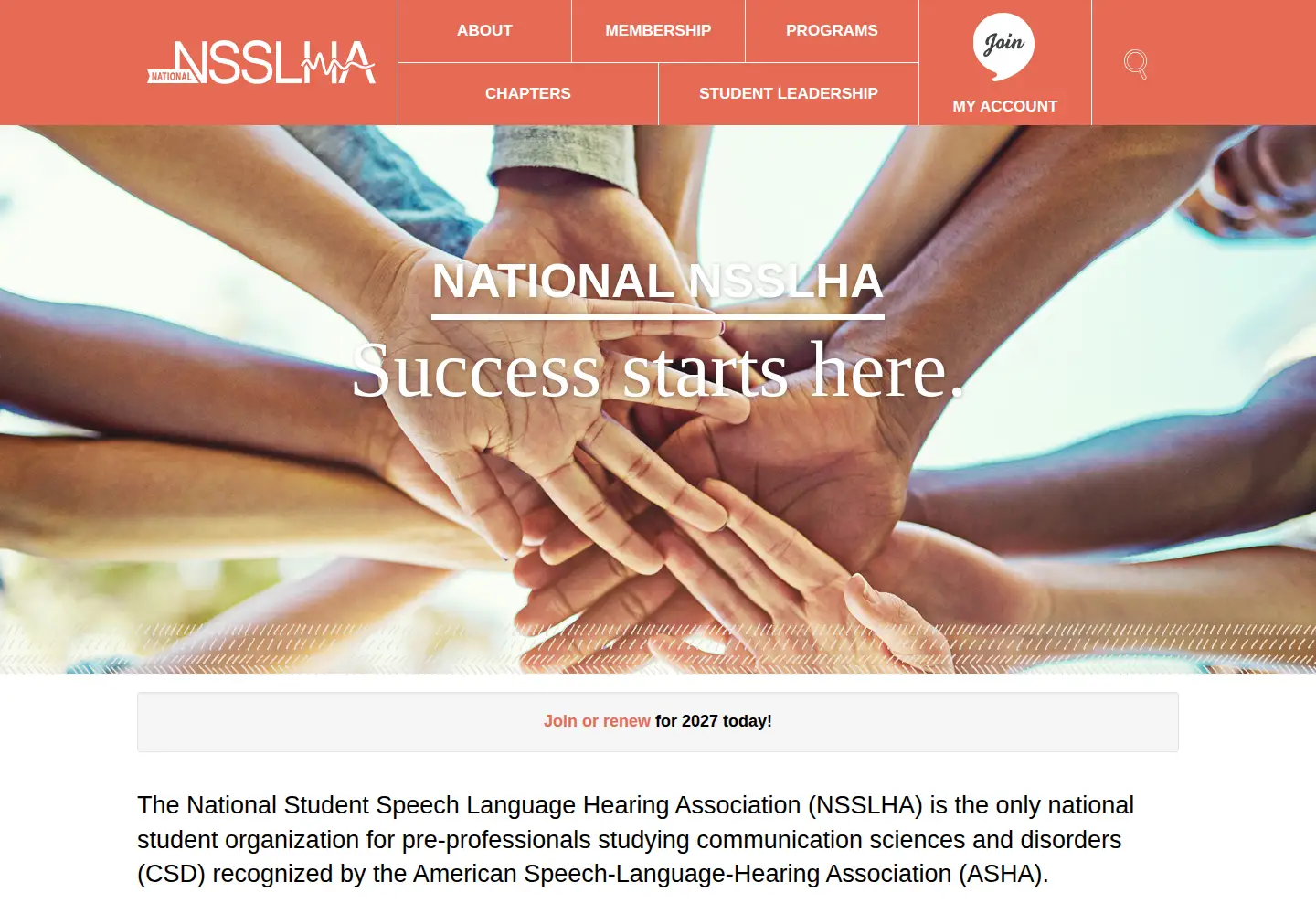 Screenshot of nsslha.org