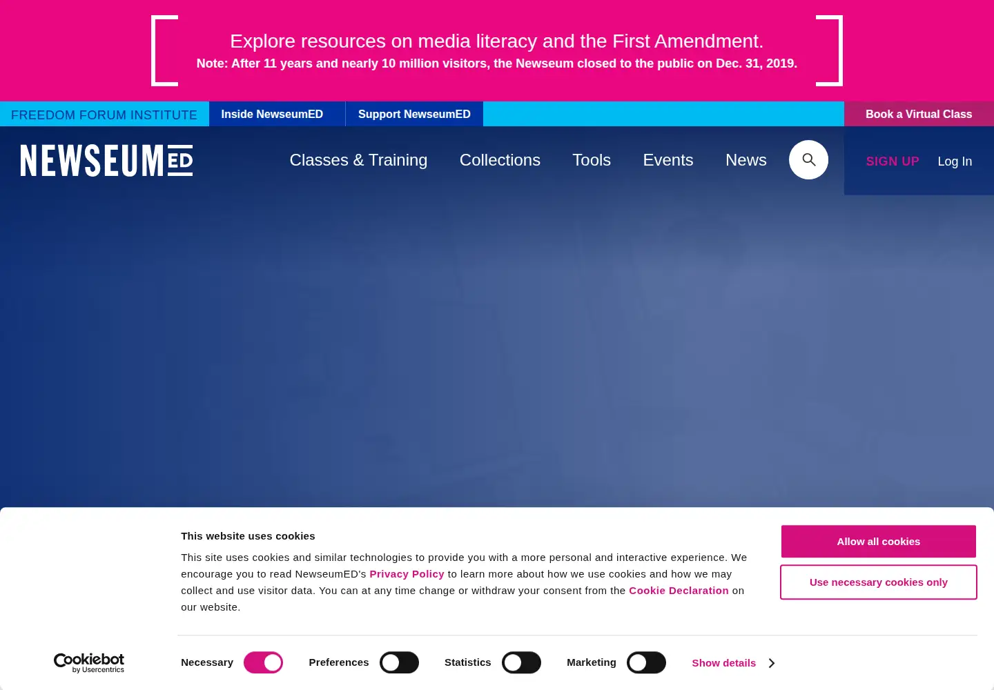 Screenshot of newseumed.org