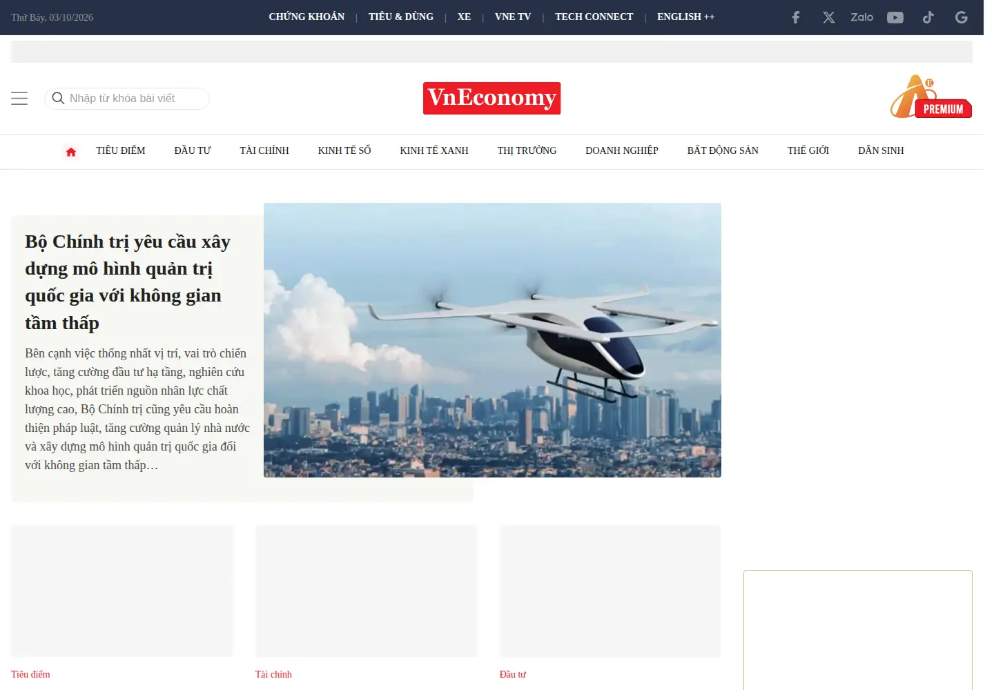 Screenshot of vneconomy.vn