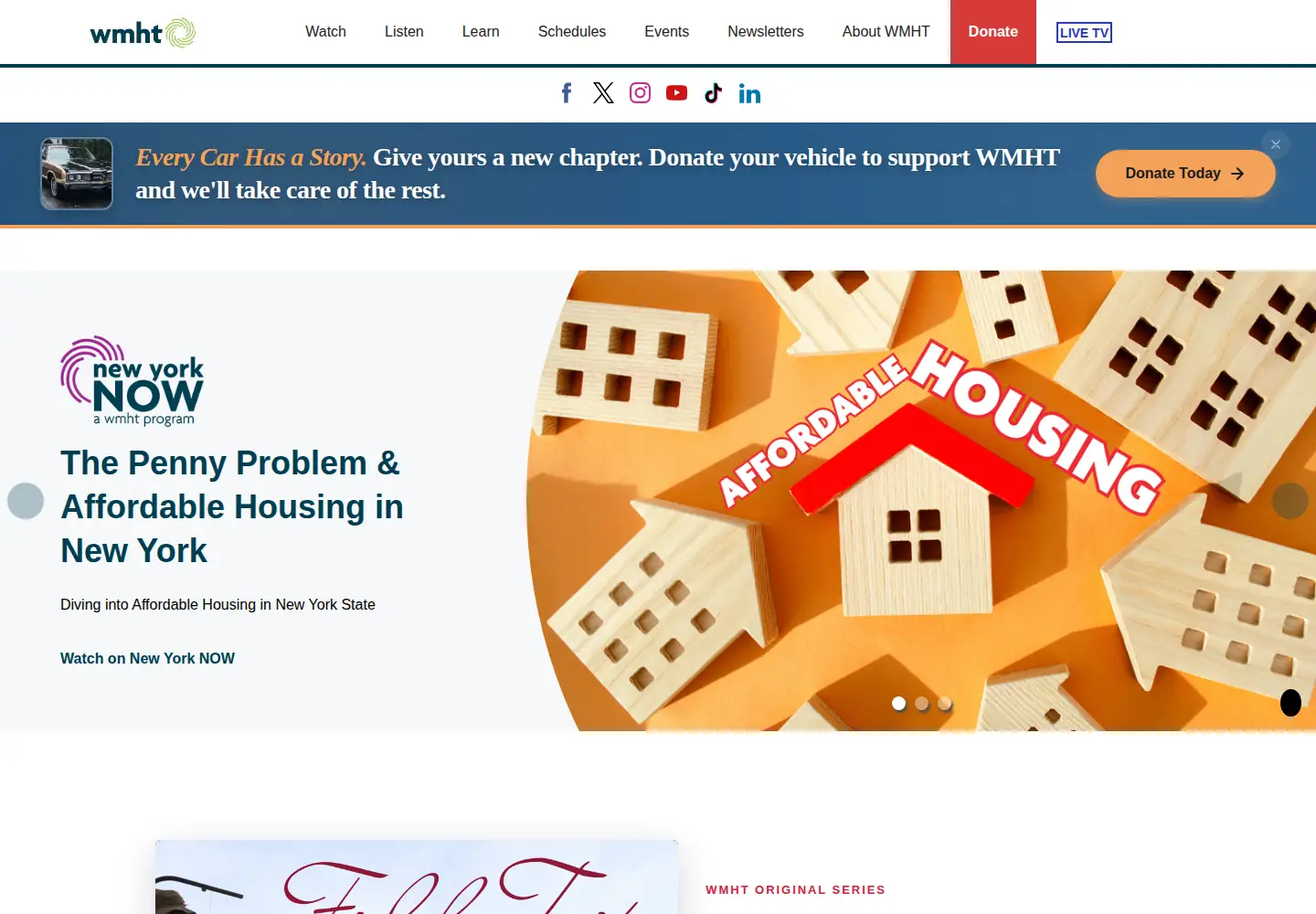Screenshot of wmht.org