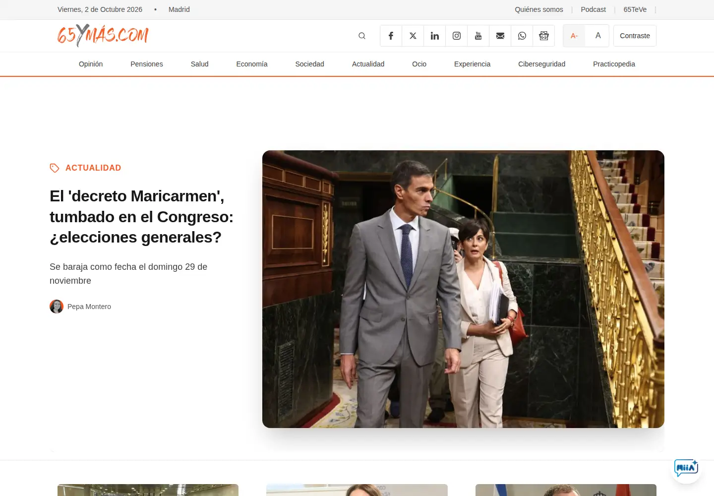 Screenshot of 65ymas.com