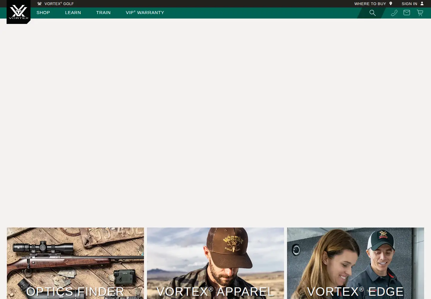 Screenshot of vortexoptics.com