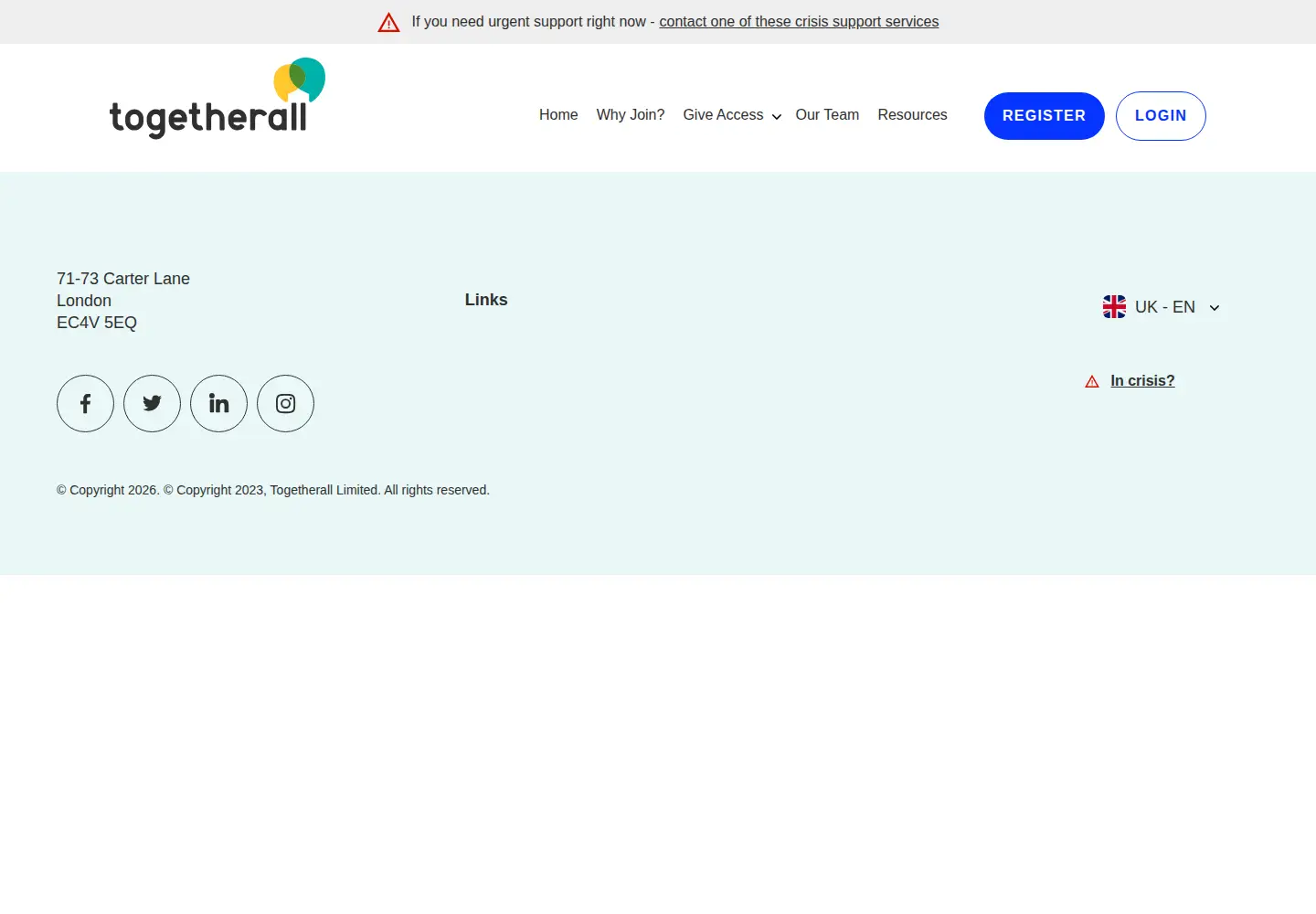 Screenshot of togetherall.com