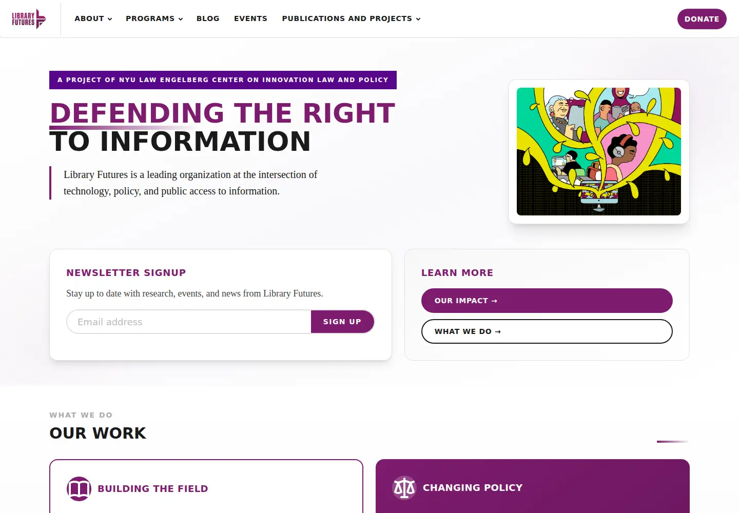 Screenshot of libraryfutures.net