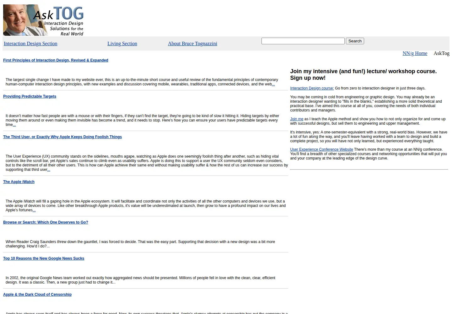 Screenshot of asktog.com