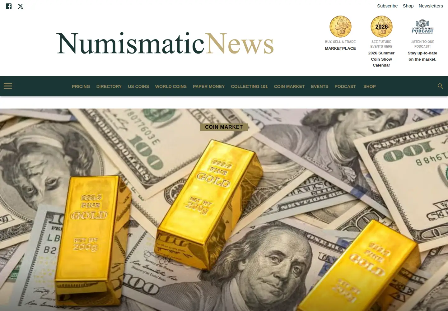 Screenshot of numismaticnews.net