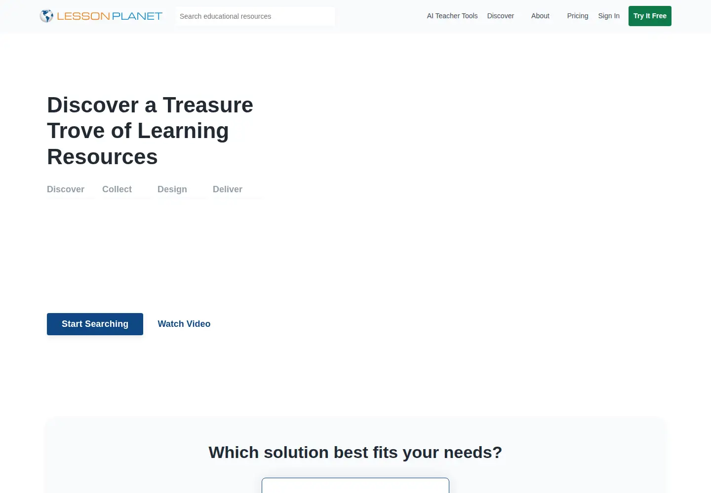Screenshot of lessonplanet.com