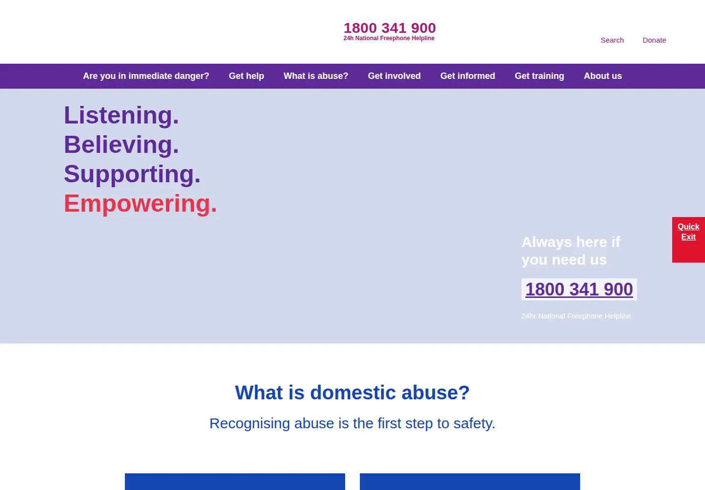Screenshot of womensaid.ie