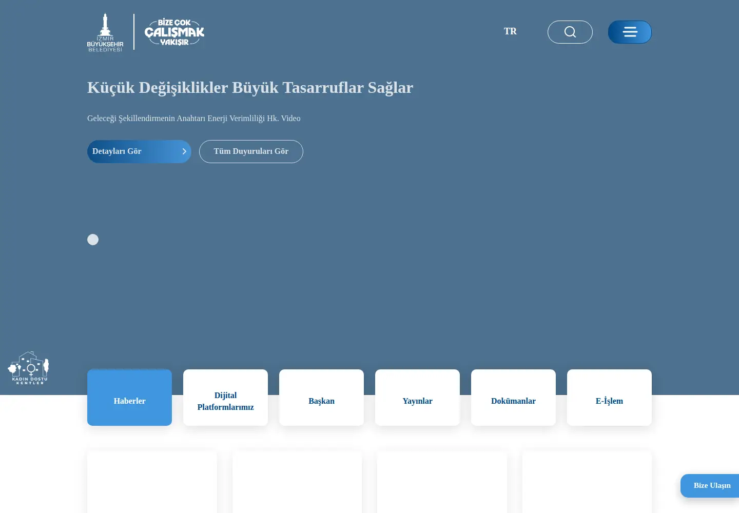 Screenshot of izmir.bel.tr