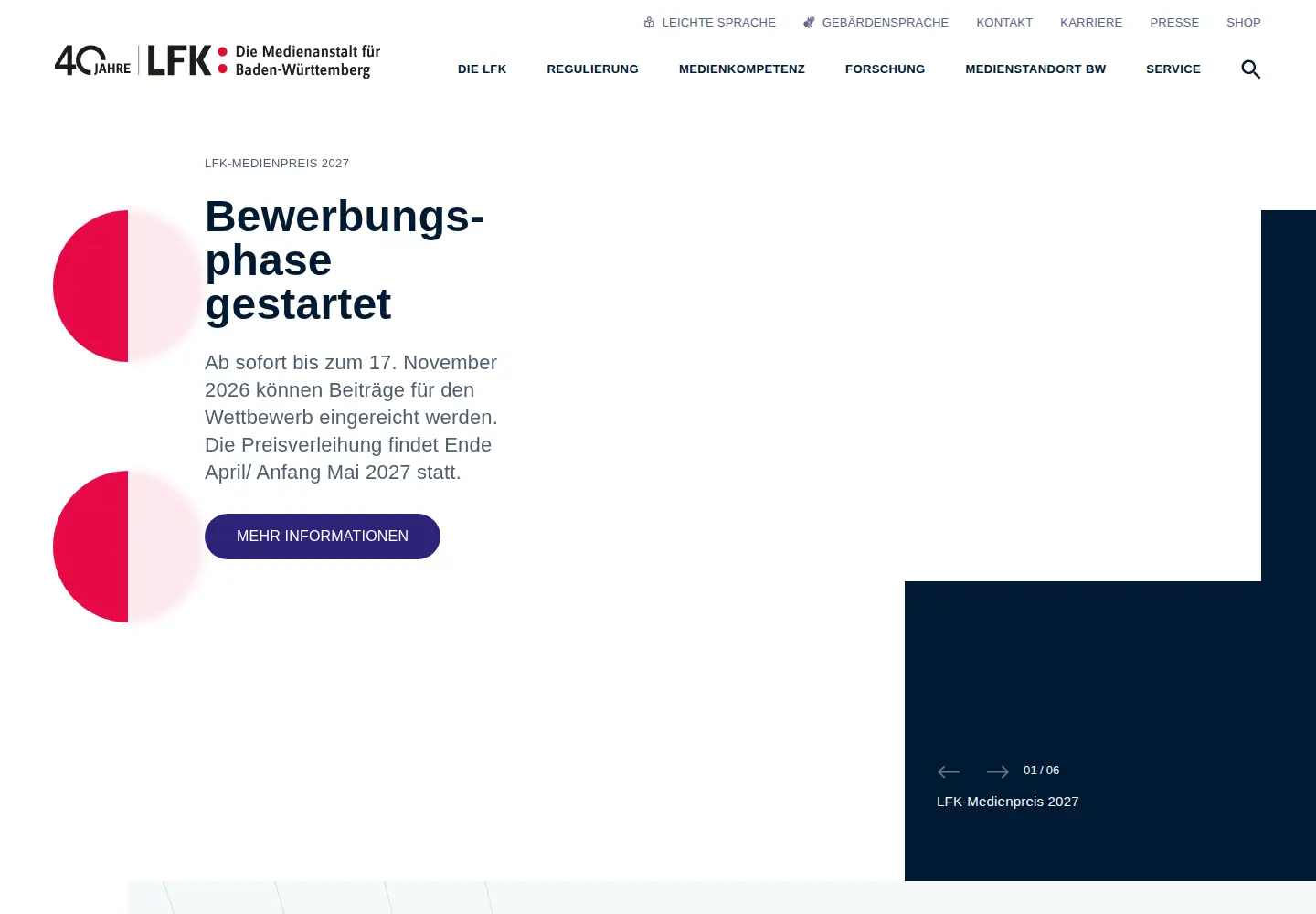 Screenshot of lfk.de