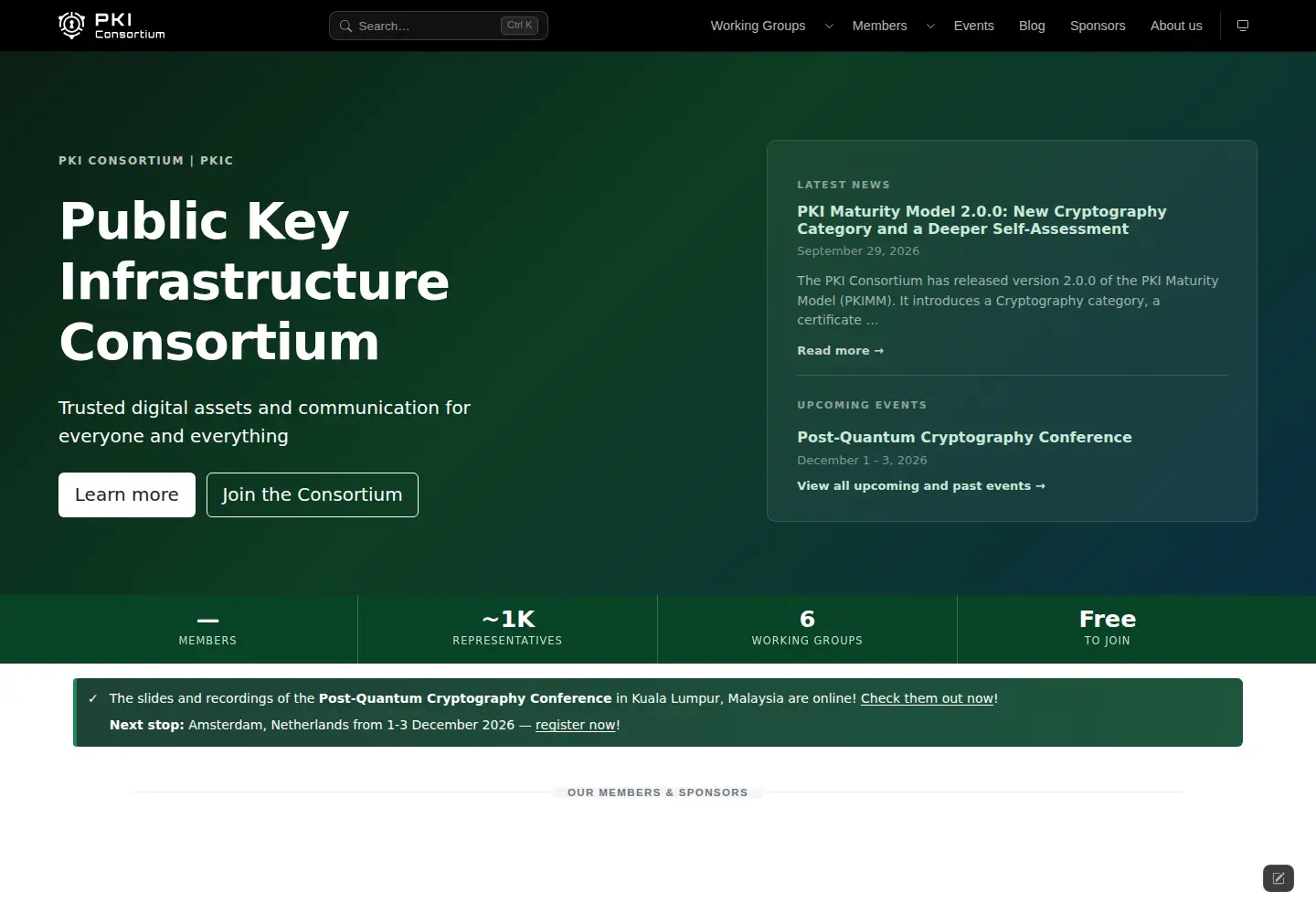 Screenshot of pkic.org