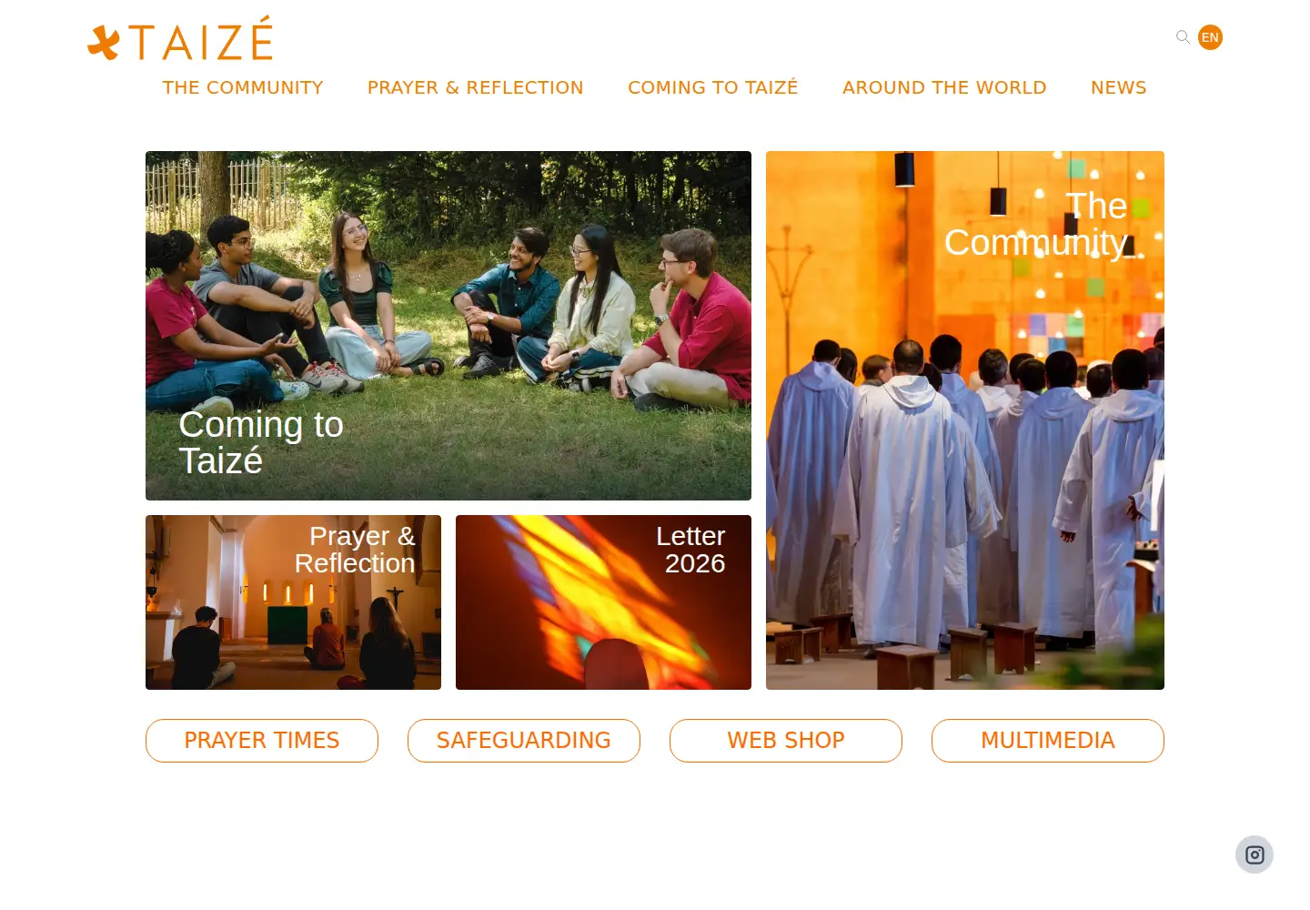 Screenshot of taize.fr