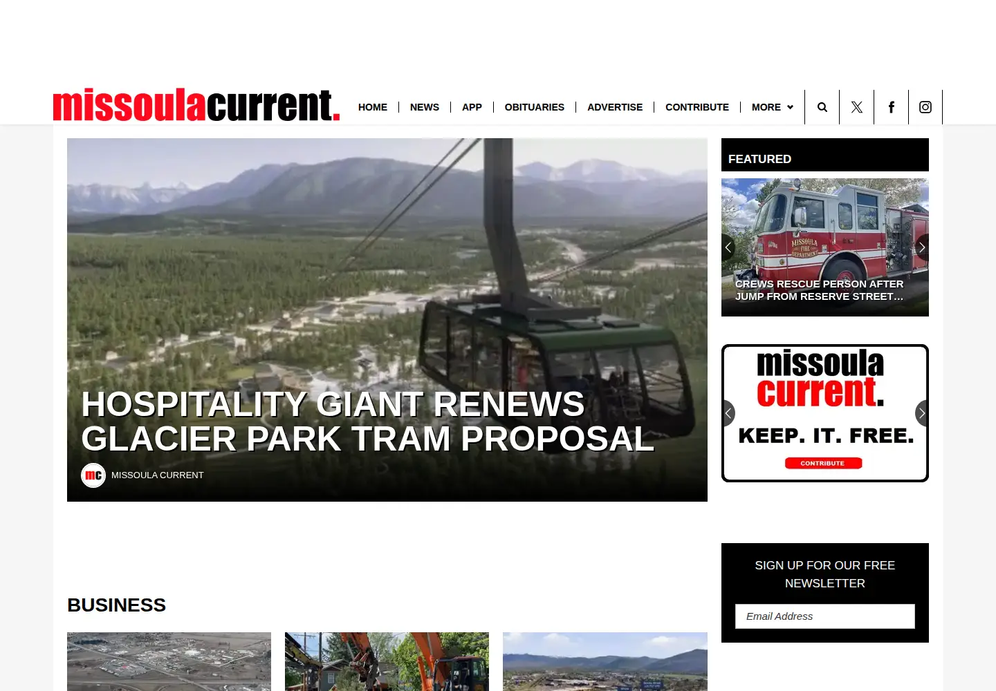 Screenshot of missoulacurrent.com