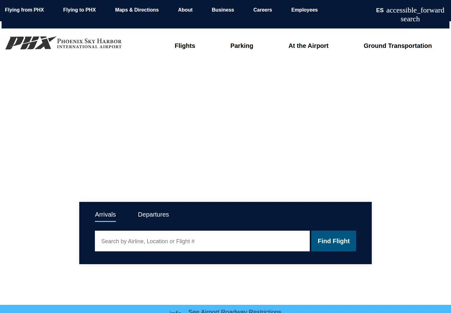 Screenshot of skyharbor.com