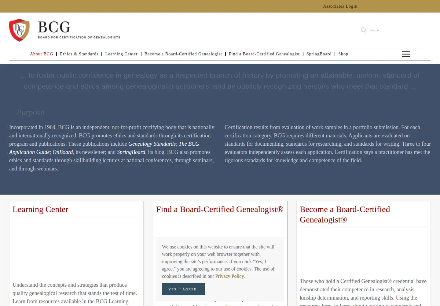 Screenshot of bcgcertification.org