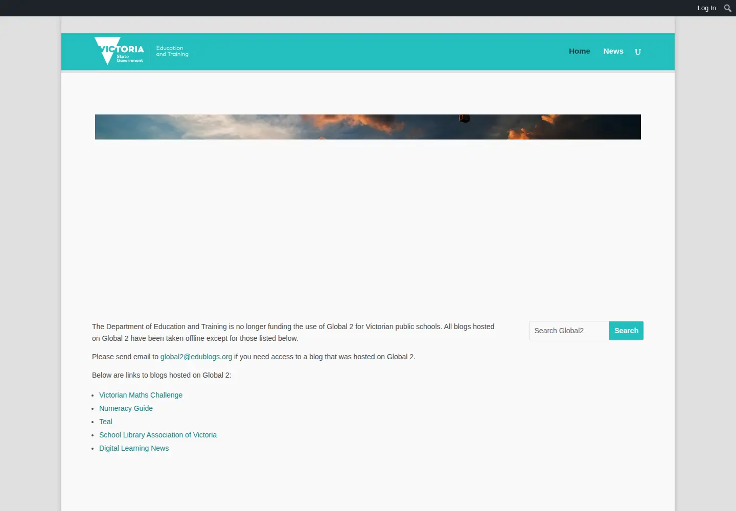 Screenshot of global2.vic.edu.au