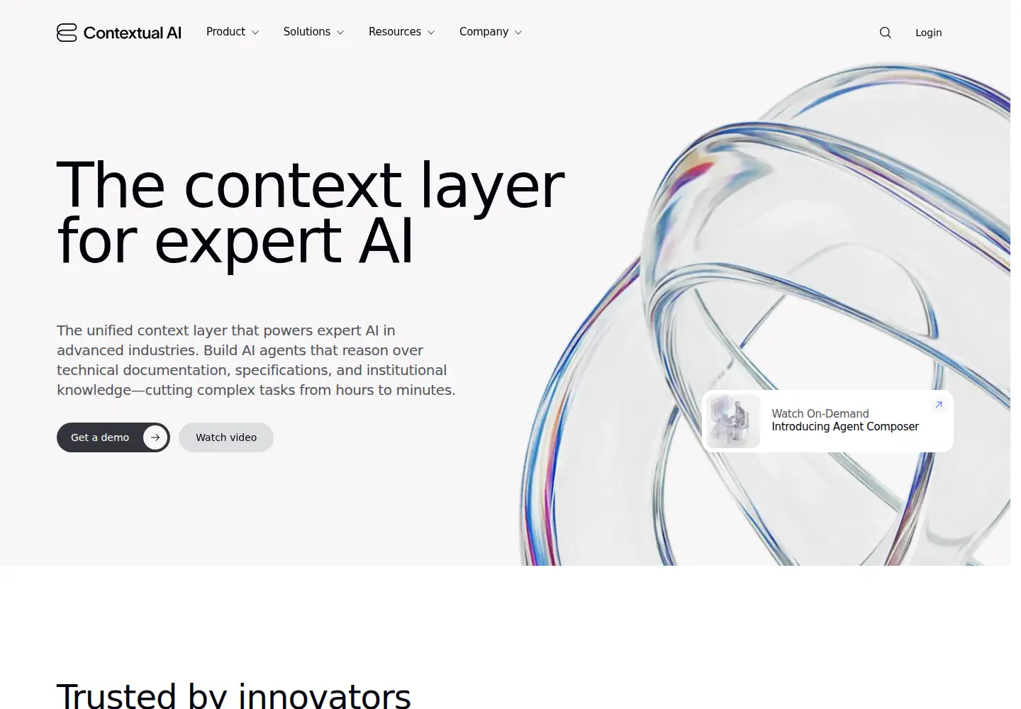Screenshot of contextual.ai