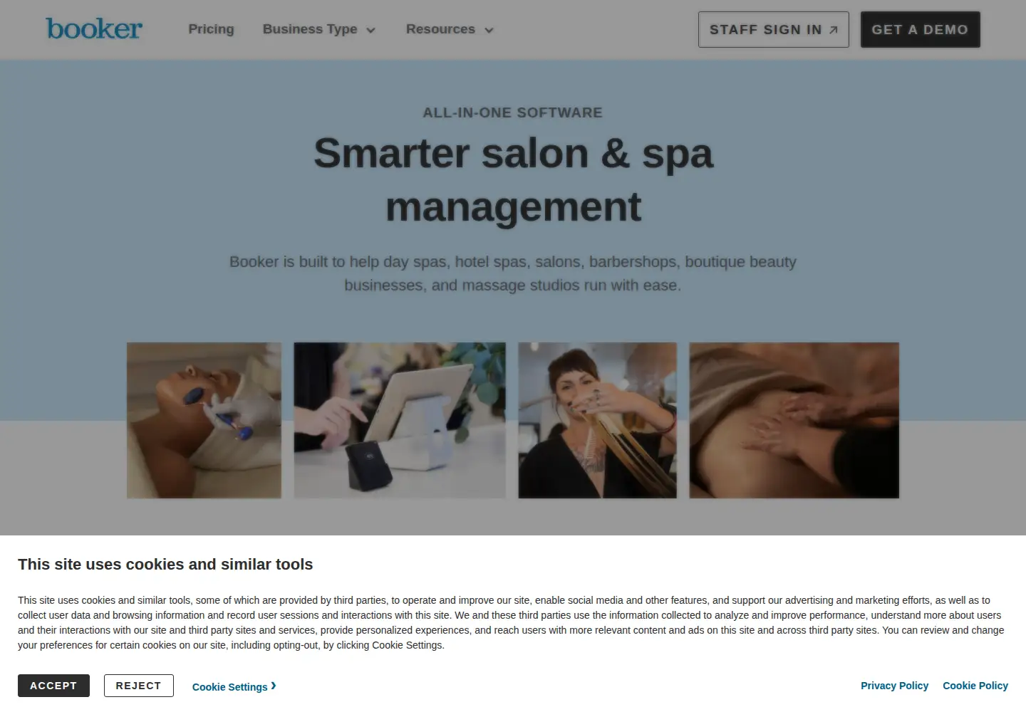 Screenshot of booker.com