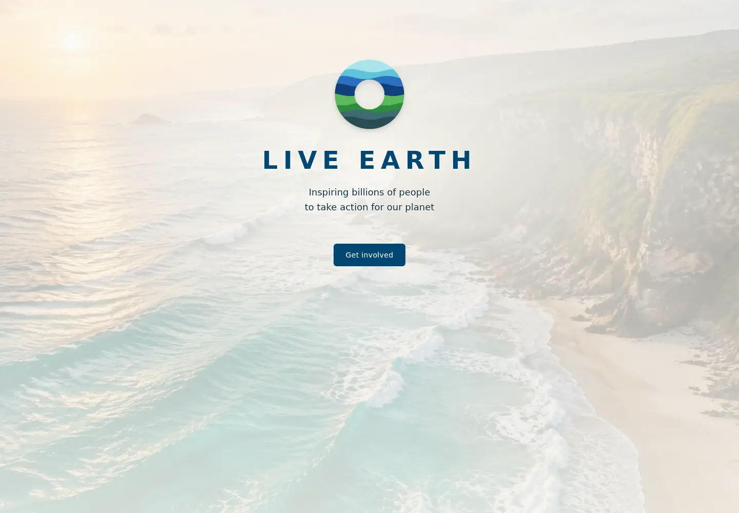 Screenshot of liveearth.org