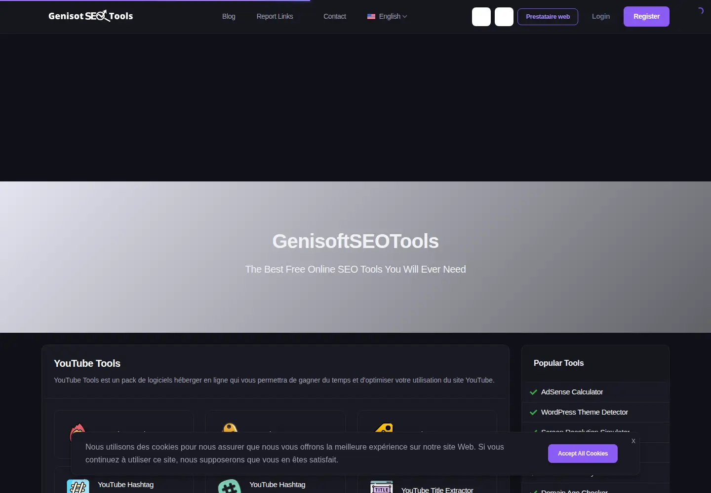 Screenshot of genisoft.fr