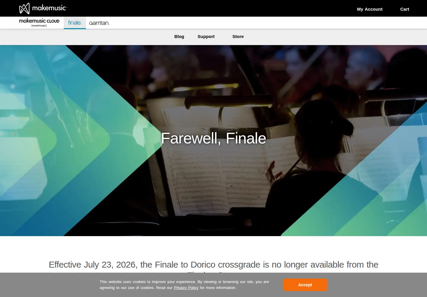Screenshot of finalemusic.com