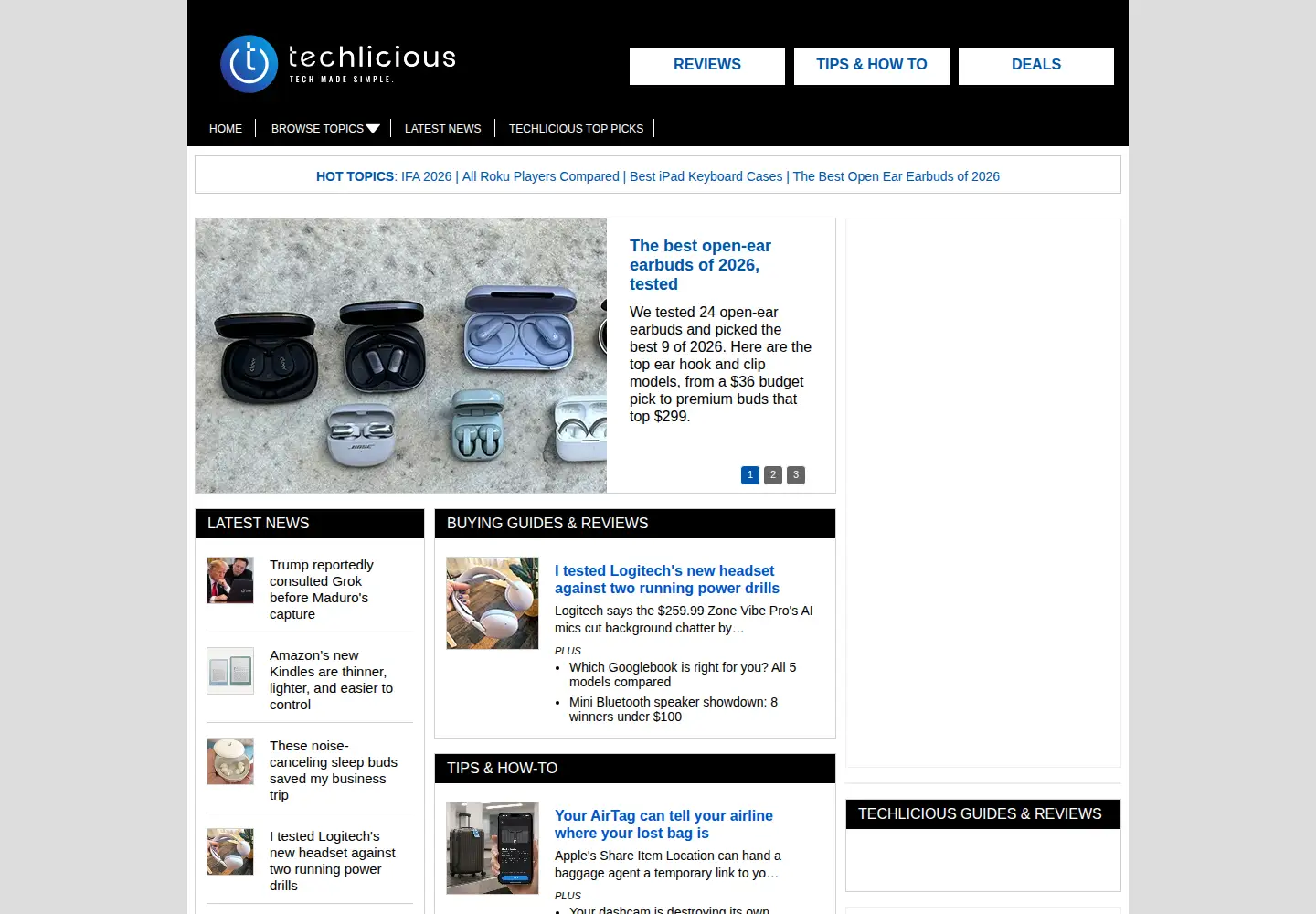 Screenshot of techlicious.com