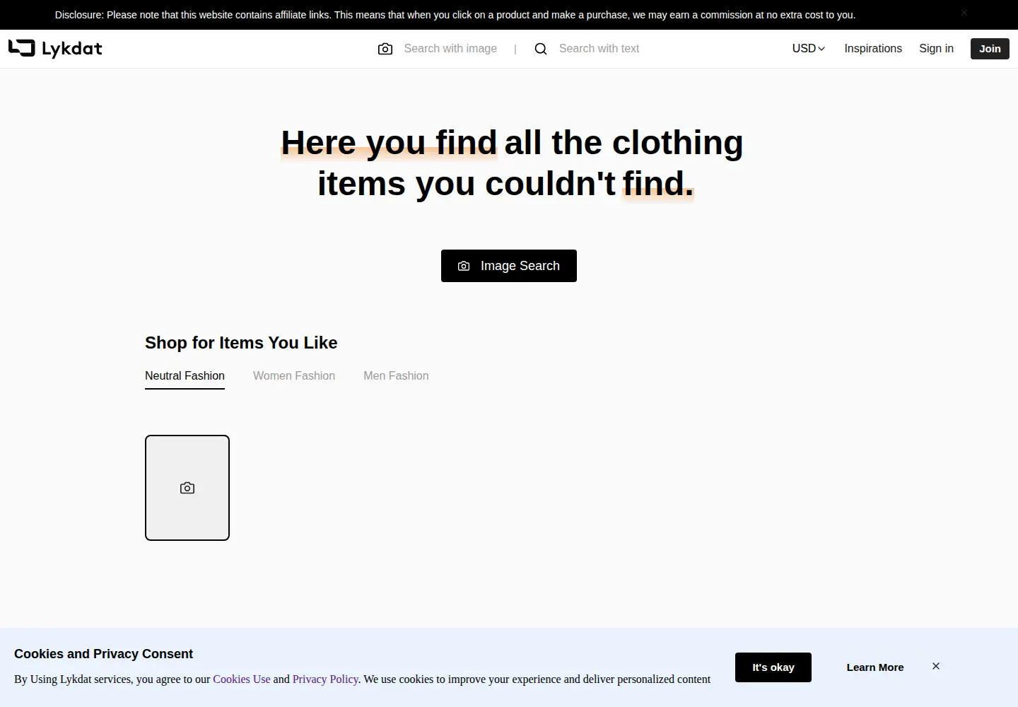 Screenshot of lykdat.com