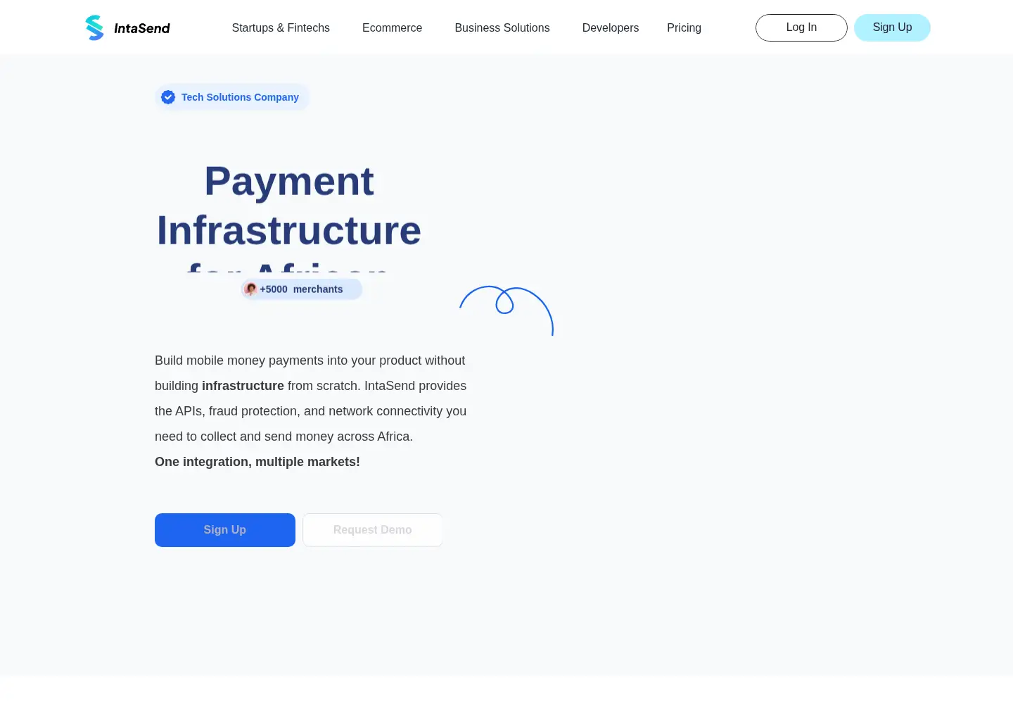 Screenshot of intasend.com