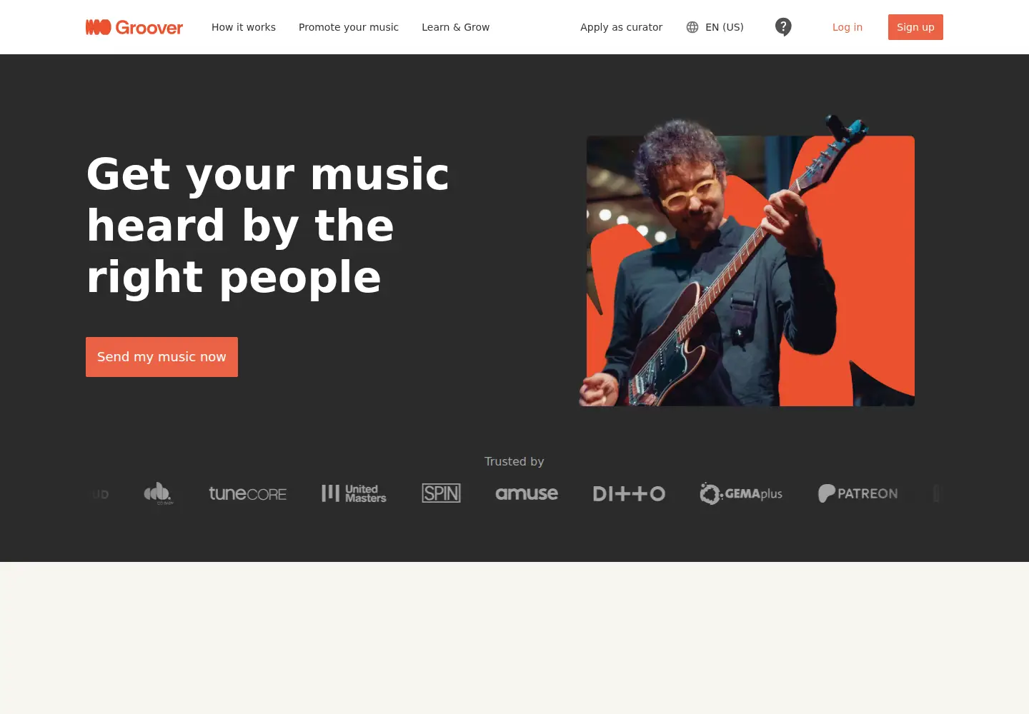 Screenshot of groover.co
