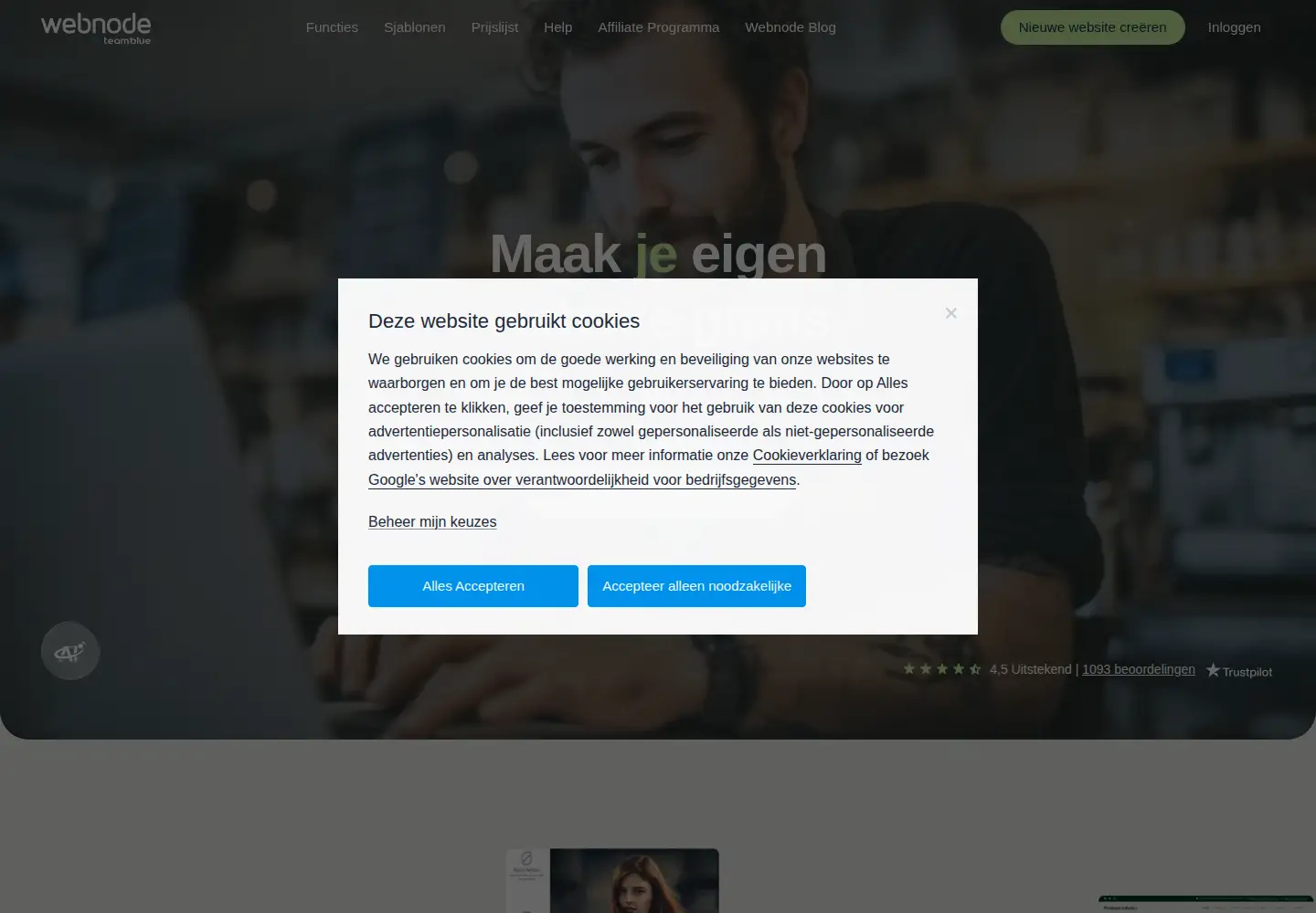 Screenshot of webnode.nl