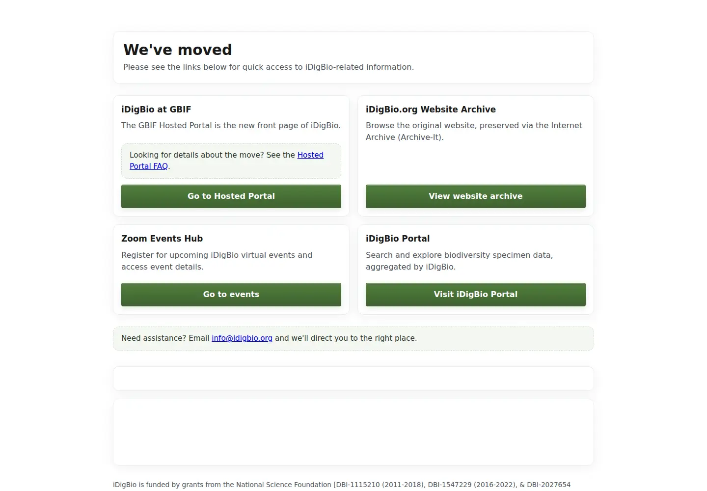 Screenshot of idigbio.org