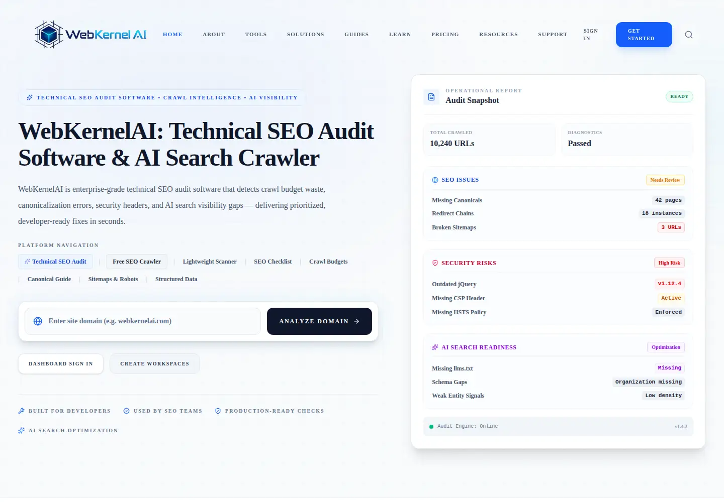 Screenshot of webkernelai.com